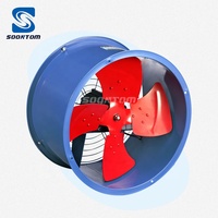 Ventilateur axial à quatre pôles pour conduits, idéal pour la ventilation des entrepôts et ateliers, haute efficacité, faible bruit, unité de circulation d'air industrielle