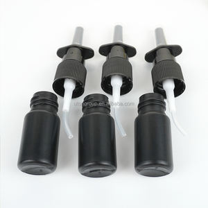 Botol semprot hidung hitam 10ml, wadah cairan obat plastik Hdpe dengan semprotan hidung hitam - Product Image 6