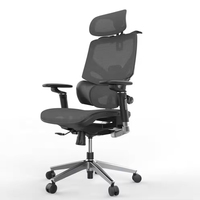 Chaise de bureau ergonomique en maille de haute qualité au design moderne avec accoudoirs 6D, soutien lombaire réglable et repose-pieds