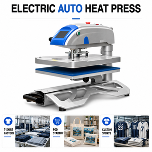 Termopressa Elettrica Automatica 16x20 per T-shirt con Apertura a Bandiera - Product Image 2