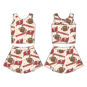 Kerui Oem Boutique Baby Nylon / Cotton Girls 2-Piece Breathable <strong>Elastic</strong> Waist Vest <strong>Skirt</strong> with Shorts Yoga Fitness Tennis Set - Product Image 6