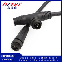 Vente directe d'usine t-type M19 connecteur mâle-femelle adaptateur étanche applique murale extérieure néon cordon d'alimentation connecteur prise
