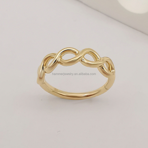<strong>14K</strong> Soild Gold <strong>Nose</strong> Ring Segment Ring Helix Earrings Hoop Rings Daith Tragus Earring Body Piercing Jewelry - Product Image 4