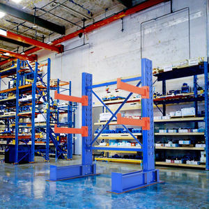 Ağır Hizmet Tipi Çift Taraflı Teleskopik Konsol Raf Profili Donanımı Çelik Korozyon Korumalı Kereste Depolama Rafı - Product Image 3