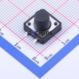 TS129TP-SZ Tactile Switch SMD-4P,12x12mm Switch Single Pole Single Throw Round Button Vertical Mount 11.8mm - Product Image 1