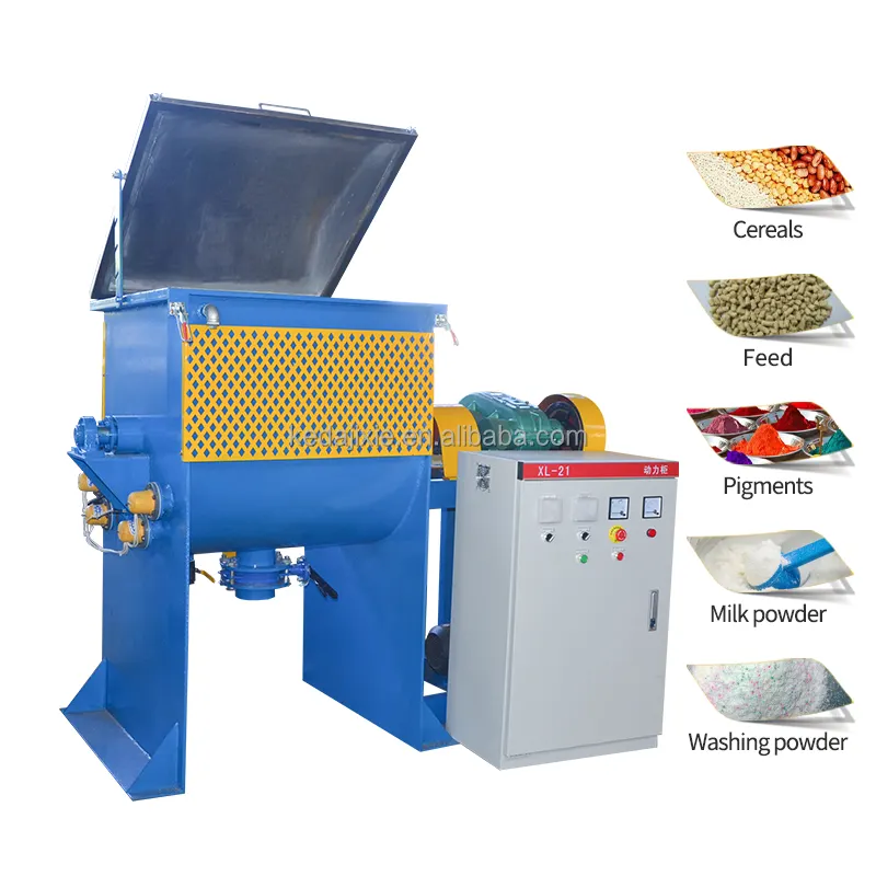 Máquina mezcladora de cinta en polvo personalizada, mezcladora de acero inoxidable con pulverización, máquina mezcladora de suelo para macetas