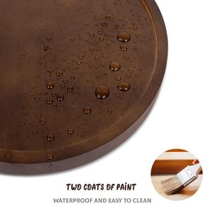 Commercio all'ingrosso legno noce rotondo vassoio decorativo, in legno bancone del bagno Organizer fattoria decorazione <span class=keywords><strong>cucina</strong></span> legno montante per portasapone - Product Image 4