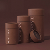 Boîte cylindrique personnalisée en carton kraft écologique, fabriquée à la main, recyclable, avec logo imprimé, pour aliments, café et boissons