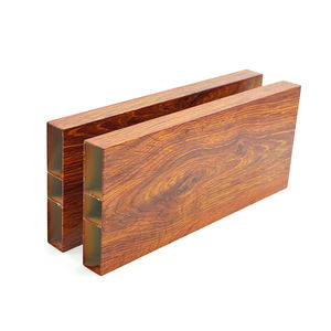 ガーデンフェンスパネル屋外用家具押し出しアルミ木目プロファイルフェンススラットスクエアチューブ - Product Image 2