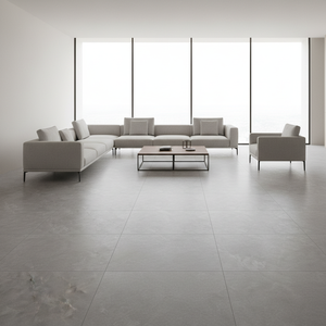 Piastrelle in Gres Porcellanato Effetto <span class=keywords><strong>Cemento</strong></span> Grigio per Pavimenti, Stile <span class=keywords><strong>Industriale</strong></span> per Uffici, Showroom e Soggiorni - Offerta Speciale - Product Image 1