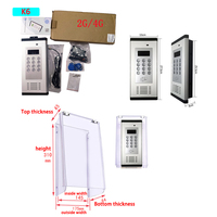 Interphone GSM RFID Chisung K6 avec télécommande, ouvre-porte automatique avec carte SIM pour appartement, villa et école