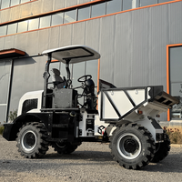 Mini-dumper sur chenilles haute performance Mountain Raise Diesel 2 tonnes avec chargeur frontal