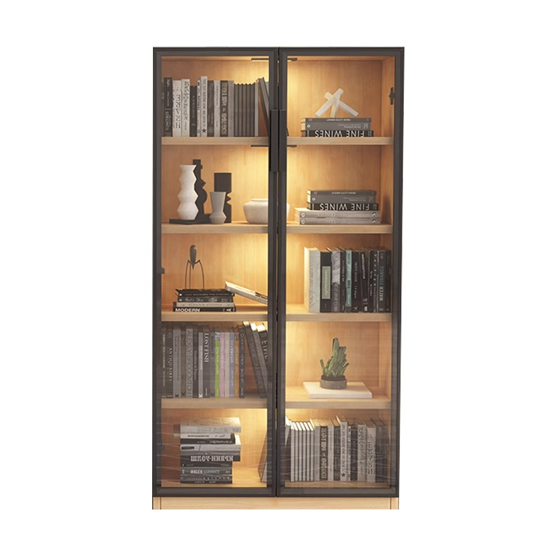 [5-layer 80*30*150CM] Natural wood color sensor LED light