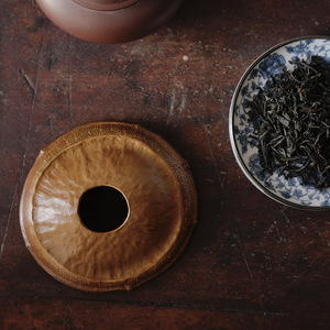 Service à thé en bambou naturel laqué, passoire à thé, entonnoir pour orienter le thé dans la théière et éliminer les feuilles de thé. - Product Image 3