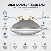 Ampoule LED PAR36 12V 6W 450LM IP65, éclairage paysager, corps en verre G53, 2700K-6500K, IRC 90, dimmable pour jardin, allée, cour