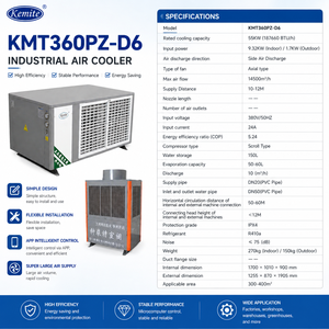 เครื่องปรับอากาศแบบแยกส่วนติดผนังสำหรับอุตสาหกรรม R410a ขนาด 55 กิโลวัตต์ พร้อมมอเตอร์และปั๊มเพื่อการประหยัดพลังงานในการทำความเย็นในโรงงานขนาด 400 ตารางเมตร - Product Image 4