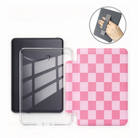 Desain Kustom yang Dipersonalisasi, Casing Kulit PU Tahan Lama untuk Kindle Oasis Generasi ke-9/ke-10 7'' dengan Bagian Belakang Transparan dan Tali Pegangan.