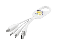 FOCUS Ecológico 3-en-1 Cable Cargador Biodegradable Bambú Promocional Gadget BSCI Certificado de Fábrica Regalo de Negocios