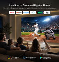Projecteur Google TV ROJIN X4AD, résolution native 1080P, compatible 4K, cinéma maison portable, WiFi, vente en gros, logo OEM personnalisé