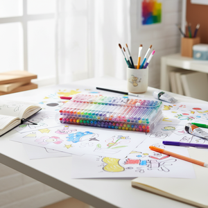 Ensemble de stylos gel à paillettes 100 stylos gel à paillettes <span class=keywords><strong>plus</strong></span> 100 recharges Stylo néon à paillettes pour livres de coloriage Artisanat Doodling Dessin - Product Image 6