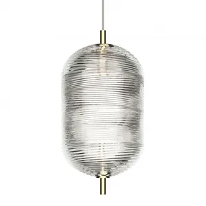 2023 New Lighting Indian Clear Handmade Glass Hanging Lamp for Kitchen