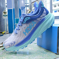 Chaussures de course sur route légères pour hommes et femmes, chaussures de jogging athlétiques basses avec plateforme, tissu extensible, fermeture à lacets