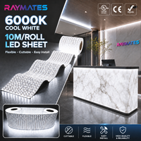 Panneau de rétroéclairage LED flexible, feuille de rétroéclairage LED flexible 24V 36W blanc froid 6000K pour pierre translucide en onyx artificiel