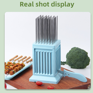 Brochetas <span class=keywords><strong>de</strong></span> barbacoa pequeñas <span class=keywords><strong>de</strong></span> 18 cm, rebanador <span class=keywords><strong>de</strong></span> carne <span class=keywords><strong>de</strong></span> 49 agujeros, herramienta para hacer Kebab para carne, <span class=keywords><strong>parrilla</strong></span> para barbacoa, Kebab, herramienta práctica para <span class=keywords><strong>pinchos</strong></span> <span class=keywords><strong>de</strong></span> carne - Product Image 3