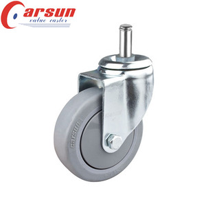 Roulettes industrielles à usage moyen 2.5/3/4/5/6-Inch Grip Ring Stem Brake 150mm Nylon Metal Wheel <span class=keywords><strong>Rigide</strong></span> Swivel Style OEM Pris en charge - Product Image 3