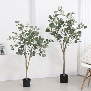 Artificial Eucalyptus <b>Tree</b> 120cm 150cm 180cm High Simulation Silk Flower Floor <b>Standing</b> Potted Plant Home Office Decor - Product Image 2