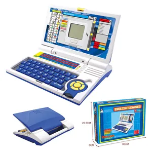 20 기능 배터리 작동 플라스틱 아기 교육 학습 기계 LCD 게임 영어 컴퓨터 장난감 어린이를위한 어린이 노트북