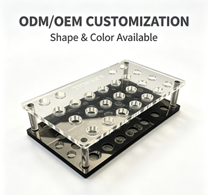 Soporte de Tubos Acrílicos, Estante de Doble Nivel, Banco para Aula de Química, Ayuda para Comparación de Colores de Placas, Apto para Trabajos con Tubos en Banco - Product Image 1