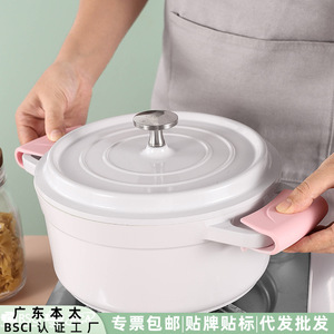 Silicone Pot Handles Heat Resistant Oven Microwave Hand <b>Clips</b> Kitchen Non Slip Air Fryer Grip <b>Tool</b> - Product Image 5