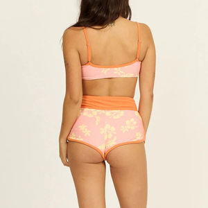 High-quality custom swimwear with logo custom beach print designer tie-up swimsuit luxury eco-friendly nylon bikini - Product Image 5