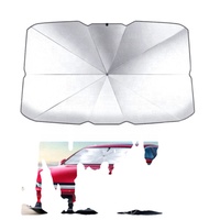 Parapluies de pare-brise pliables pour voiture Parapluie d'ombrage intérieur pour fenêtre avant Protection UV Pare-soleil de voiture en titane
