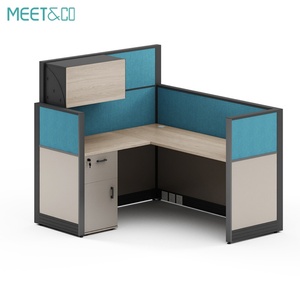Multi-piece Modern Melamine Furniture Set Good Price Open Work Space Staff Workstation Coworking Office Cubicle Desk Made MDF - Product Image 1