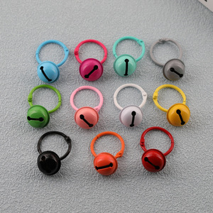 Anneau de 30 mm + Clochette de 14 mm pour porte-clés, accessoires de collier pour animaux de compagnie, pendentifs pour sac à dos, breloques de sac, anneaux d'ouverture, clochettes - Product Image 2