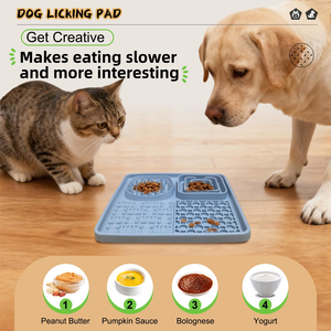 Alfombrillas Cuadradas de Silicona de Grado Alimenticio Personalizadas, Libres de BPA, Comedero Lento con Succión para Perros y Gatos, Portátiles - Product Image 4