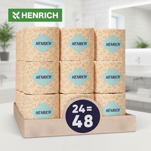Henrich Bagasse <span class=keywords><strong>caña</strong></span> <span class=keywords><strong>de</strong></span> azúcar papel higiénico 2 capas Eco Natural suave baño rollo Premium Bountyl estilo hogar papel - Product Image 1