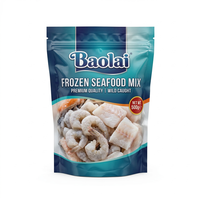 Bolsa de Embalaje Personalizada para Mariscos Congelados, con Base Plana, para Pescado y Camarones