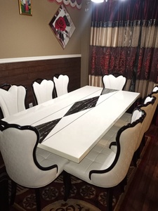 Juego de Mesa de Comedor Estilo Europeo Antiguo para 8 Personas, Mesa de Cena Clásica de Lujo - Product Image 5