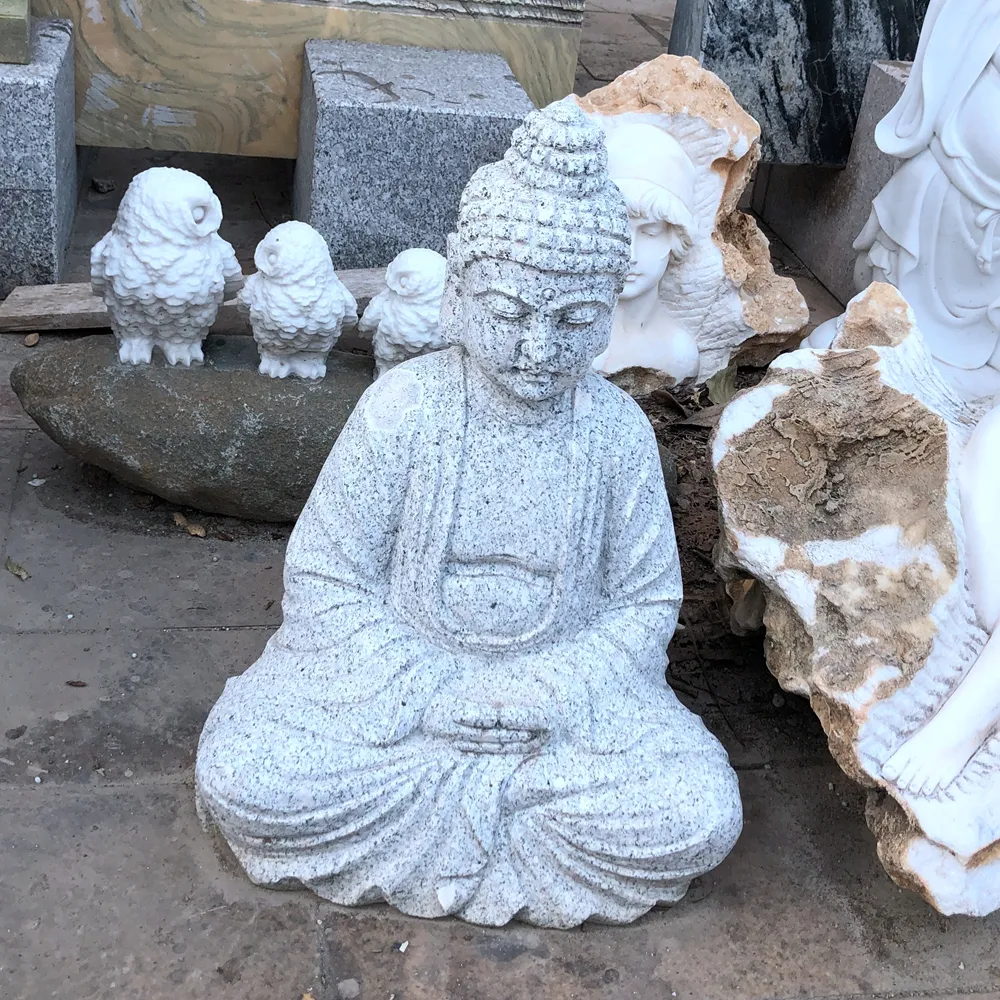 Granit marmer patung Buddha Dekorasi ukiran batu patung Buddha