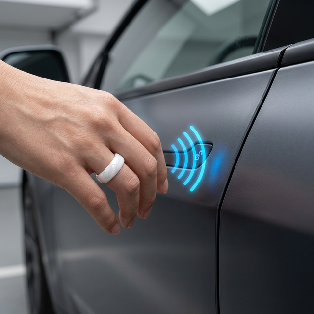 Hot Sale Ceramic 13.56Mhz NFC Smart Ring Key Ring NFC Key Ring for Tesla Model 3 Model Y Juniper Accessories 2026