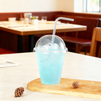 Lot de 50 gobelets en plastique transparent de 16 oz avec couvercles plats, anti-fuite, sans BPA, jetables, pour boissons froides, fêtes, limonade