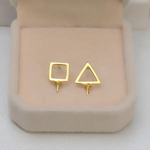 S925 Silver Ear Nails DIY <b>Pearl</b> Jewelry Accessories for Women Lucky Grass Pendant Chain Set 1298 Personalized <b>Pearl</b> <b>Earrings</b> - Product Image 4