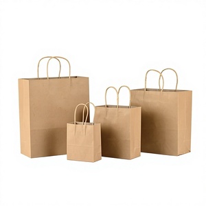 Grande Borsa Regalo Classica in Carta Kraft Riciclabile con Manici Intrecciati - Product Image 1