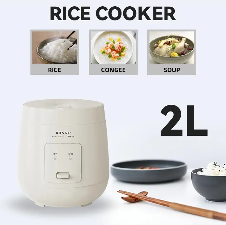 110 V intelligenter Multi-Funktions-Automatik-Elektrischer Digitaler Reis-Koker zum Aufwärmen Eierdampfer für 2 Litern mit Uhr