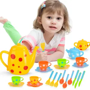 Groothandel Luxe Kinderen Familie Thee Servies Servies Speelgoed Simulatie Theepot Theepot Mes Vork Pot Ketel Set Keuken Speelgoed