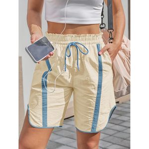 Fisoew <b>Womens</b> Baggy <b>Cargo</b> <b>Shorts</b> Loose Elastic Waist Drawstring <b>Knee</b> <b>Length</b> Workout Running Athletic Yoga <b>Shorts</b> - Product Image 4