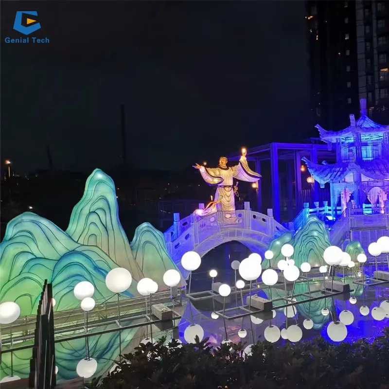 FL-36 Themapark Figuurvormige Chinese Traditionele Lantaarn Voor Festivaldecoratie